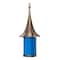 Glitzhome® 32" Retro Blue Metal Pagoda Birdhouse